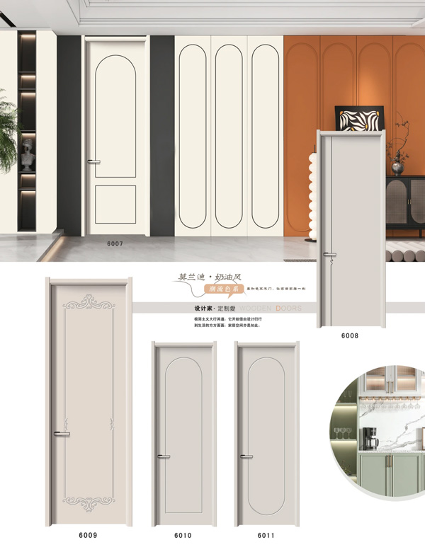 European-style Modern and Minimalist Classic Wooden Door